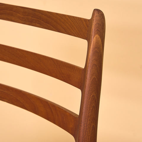 Danish set of 4 dining chairs in teak, Niels O. Møller, model 78