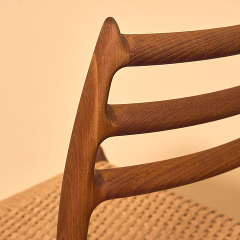 Danish set of 4 dining chairs in teak, Niels O. Møller, model 78