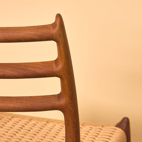 Danish set of 4 dining chairs in teak, Niels O. Møller, model 78