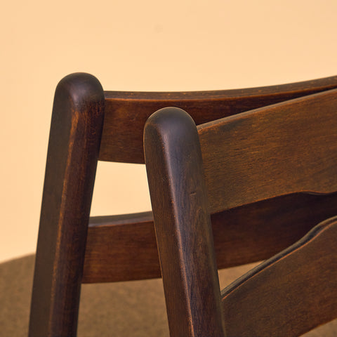 Danish dining chairs in teak and beech by Findahl