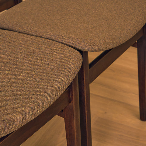 Danish dining chairs in teak and beech by Findahl