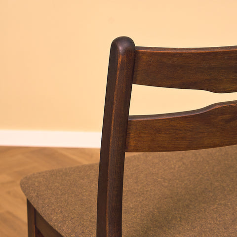 Danish dining chairs in teak and beech by Findahl