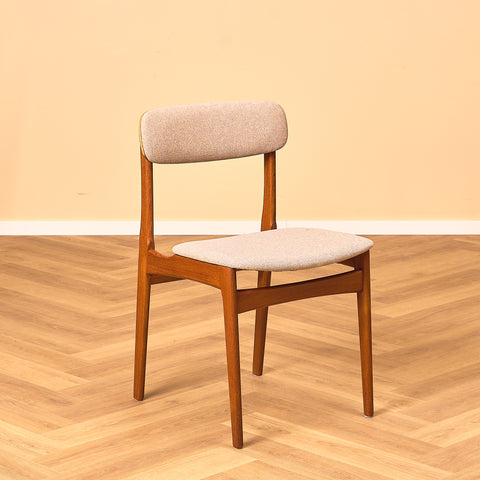 Danish dining chairs in teak by B. Rasmussen for Thorso Møbelfabrik