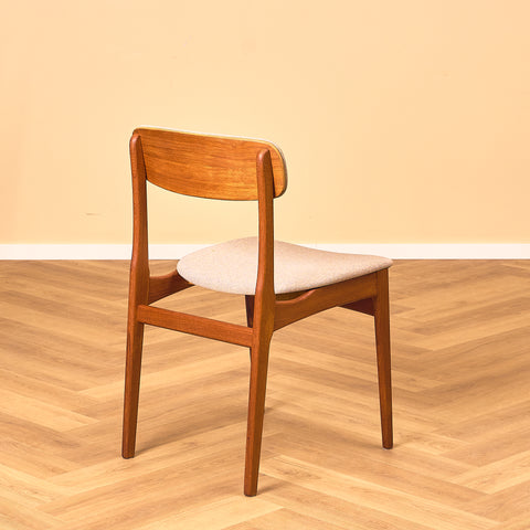 Danish dining chairs in teak by B. Rasmussen for Thorso Møbelfabrik