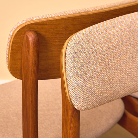 Danish dining chairs in teak by B. Rasmussen for Thorso Møbelfabrik
