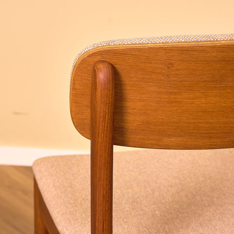 Danish dining chairs in teak by B. Rasmussen for Thorso Møbelfabrik