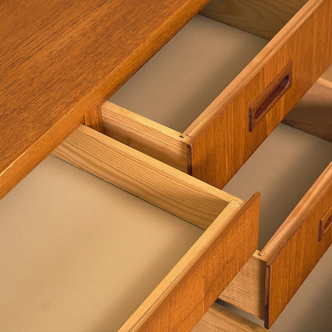 Swedish writing desk in teak and beech