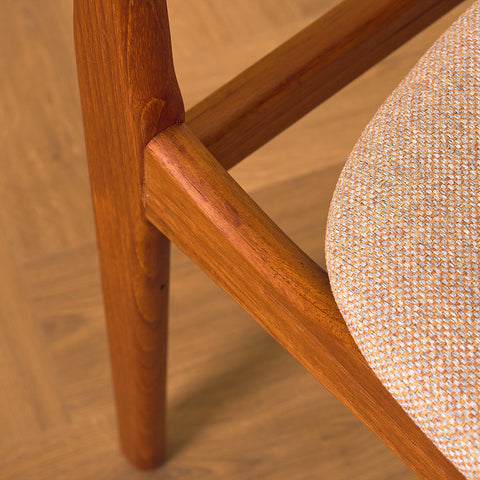 Danish dining chairs in teak by B. Rasmussen for Thorso Møbelfabrik