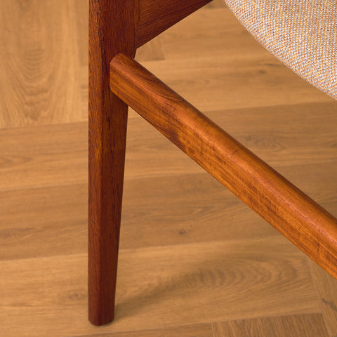 Danish dining chairs in teak by B. Rasmussen for Thorso Møbelfabrik