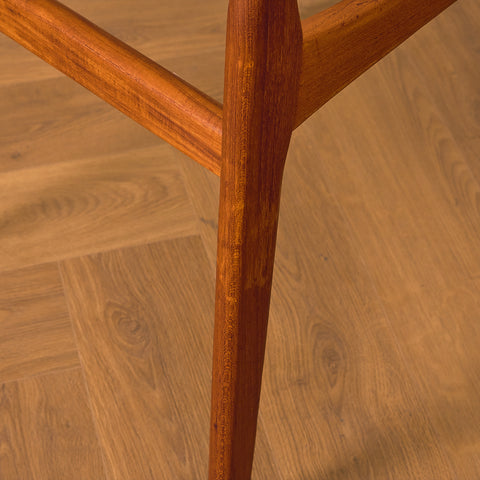 Danish dining chairs in teak by B. Rasmussen for Thorso Møbelfabrik