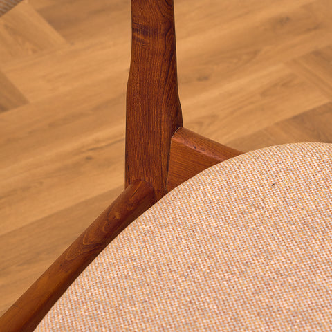Danish dining chairs in teak by B. Rasmussen for Thorso Møbelfabrik