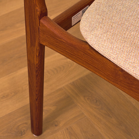 Danish dining chairs in teak by B. Rasmussen for Thorso Møbelfabrik