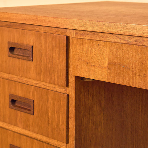 Swedish writing desk in teak and beech