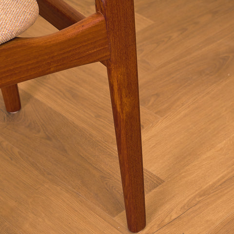 Danish dining chairs in teak by B. Rasmussen for Thorso Møbelfabrik