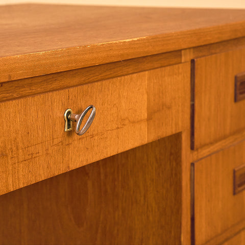 Swedish writing desk in teak and beech