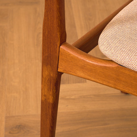 Danish dining chairs in teak by B. Rasmussen for Thorso Møbelfabrik