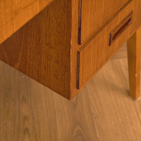 Swedish writing desk in teak and beech