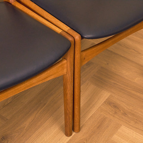 Danish set of 4 dining chairs in teak and oak