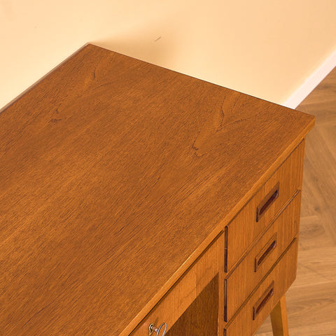 Swedish writing desk in teak and beech