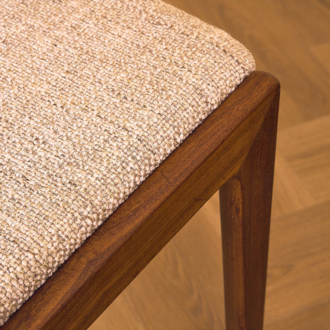 Danish dining chairs in teak and walnut