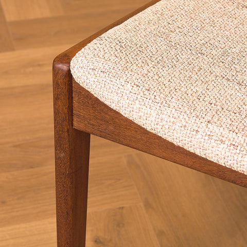 Danish dining chairs in teak and walnut