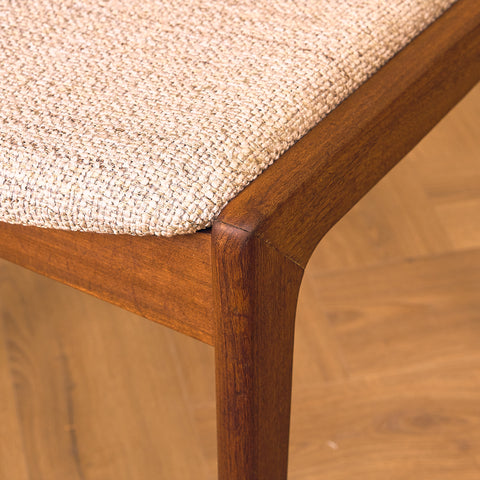 Danish dining chairs in teak and walnut