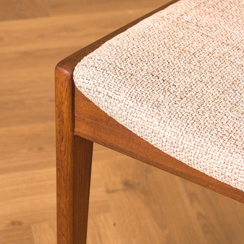 Danish dining chairs in teak and walnut