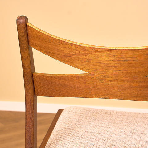 Danish dining chairs in teak and walnut