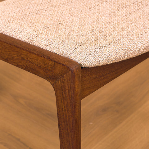 Danish dining chairs in teak and walnut