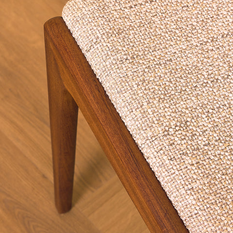 Danish dining chairs in teak and walnut