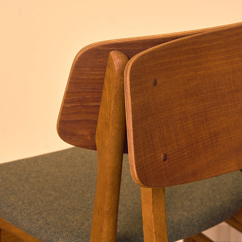 Danish dining chairs in teak and oak by Farstrup