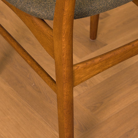 Danish dining chairs in teak and oak by Farstrup