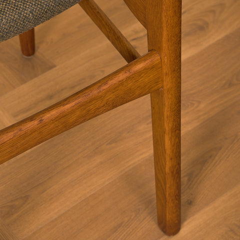 Danish dining chairs in teak and oak by Farstrup