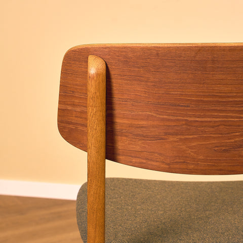 Danish dining chairs in teak and oak by Farstrup