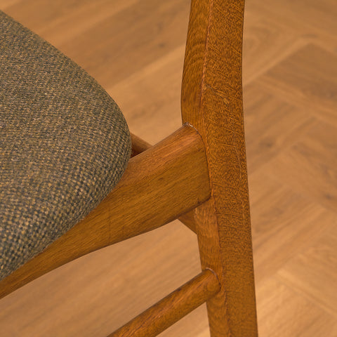 Danish dining chairs in teak and oak by Farstrup