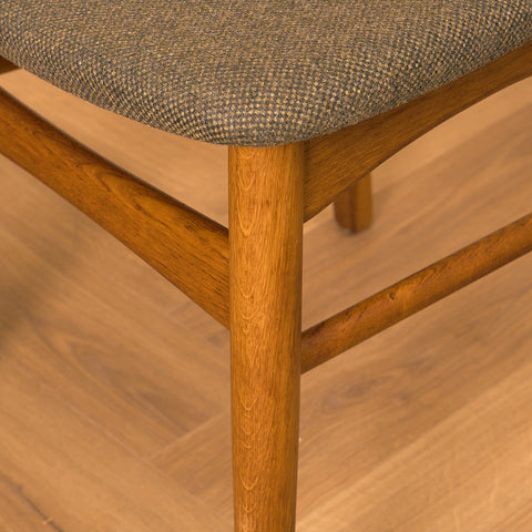 Danish dining chairs in teak and oak by Farstrup