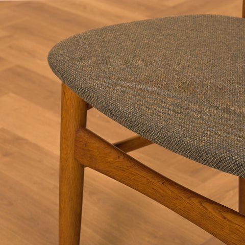 Danish dining chairs in teak and oak by Farstrup