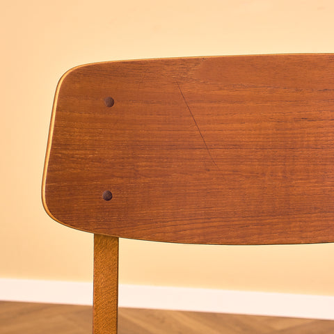 Danish dining chairs in teak and oak by Farstrup
