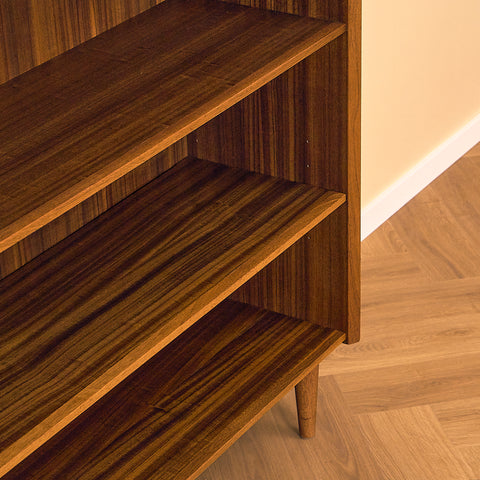 Walnut Bookshelf by B. Fridhagen for Bodafors