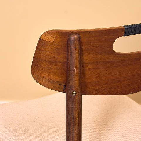 Danish dining chairs in teak and walnut