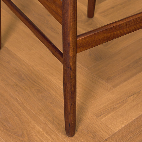 Danish dining chairs in teak and walnut