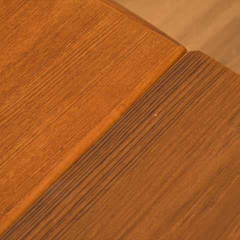 Extandable Swedish coffee table in teak & beech by Emmaboda Möbelfabrik