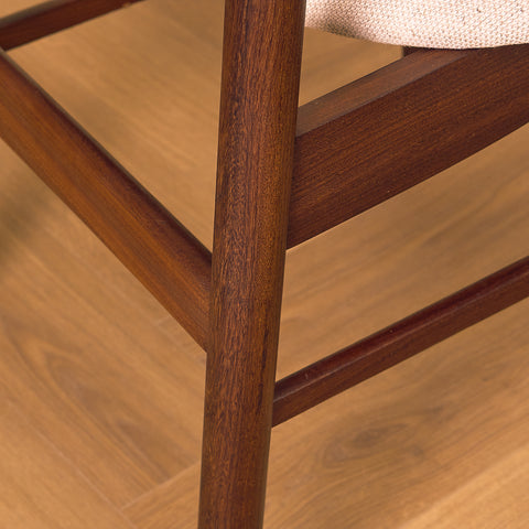 Danish dining chairs in teak and walnut