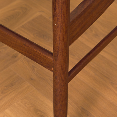 Danish dining chairs in teak and walnut