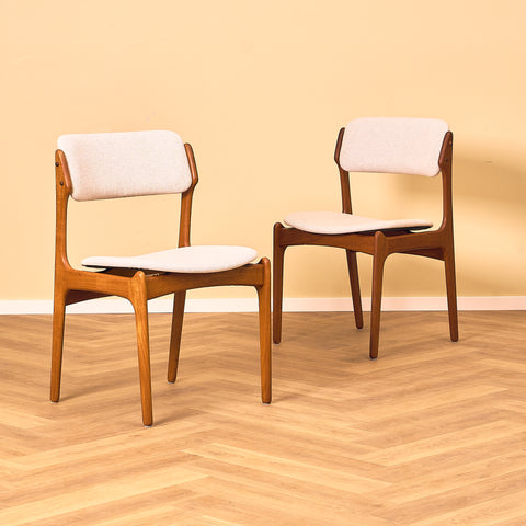 Danish dining chairs in teak, model OD49 by Erik Buch for OD Møbler