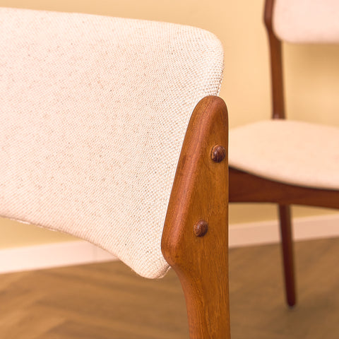 Danish dining chairs in teak, model OD49 by Erik Buch for OD Møbler