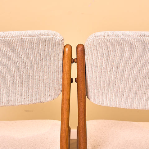 Danish dining chairs in teak, model OD49 by Erik Buch for OD Møbler