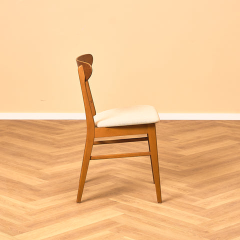 Dining chairs in teak & beech by Farstrup, model 210