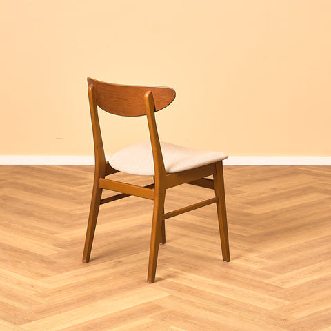 Dining chairs in teak & beech by Farstrup, model 210