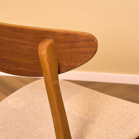 Dining chairs in teak & beech by Farstrup, model 210